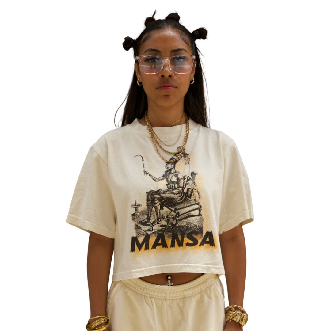 Natural Mansa Boxy Crop Tee