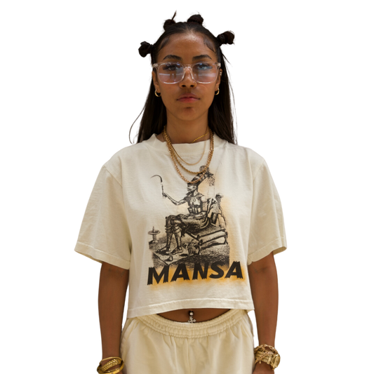 Natural Mansa Boxy Crop Tee